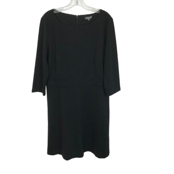 NWT LL Bean Signature Womens Size 16 Black Knee-Length Stretch Ponte Dress NEW - Picture 2 of 4